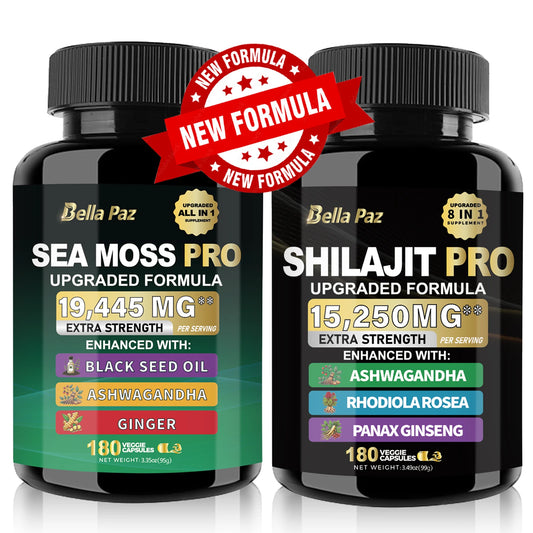 Upgraded Formula-Sea Moss, Shilajit, 180 ct