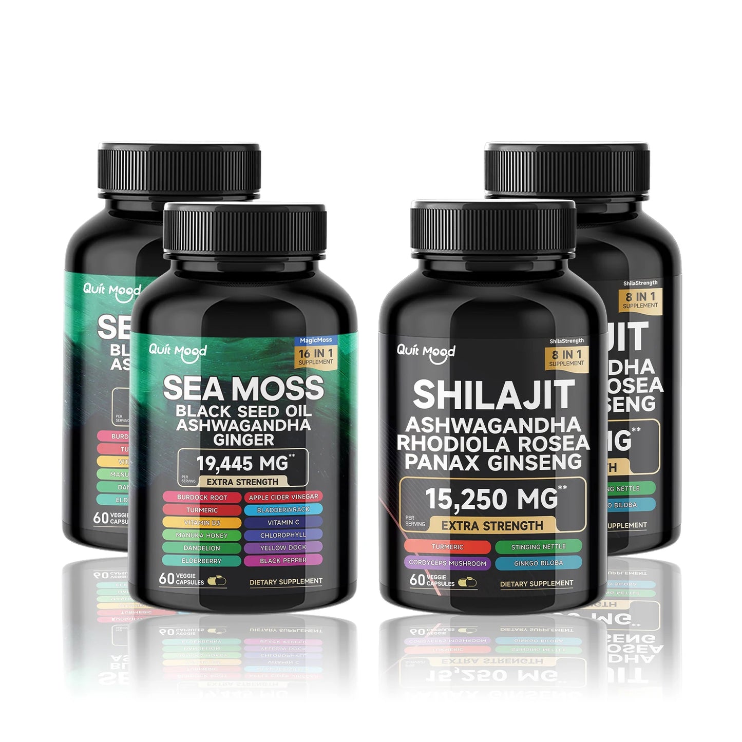 Sea Moss and Shilajit Bundle 120 capsules