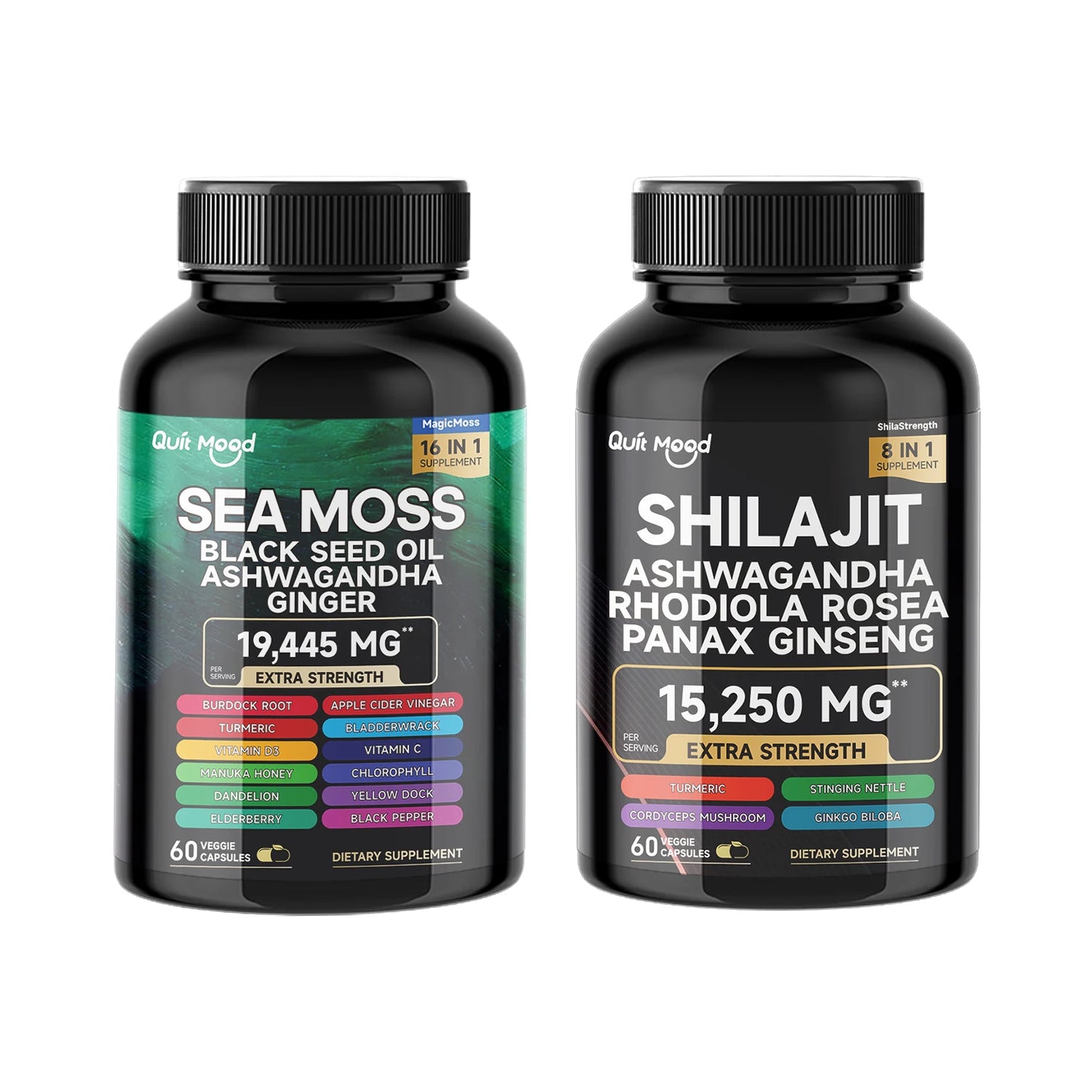 Sea Moss and Shilajit Bundle 120 capsules