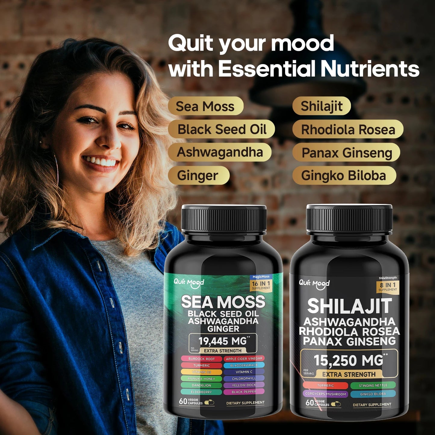 Sea Moss and Shilajit Bundle 120 capsules