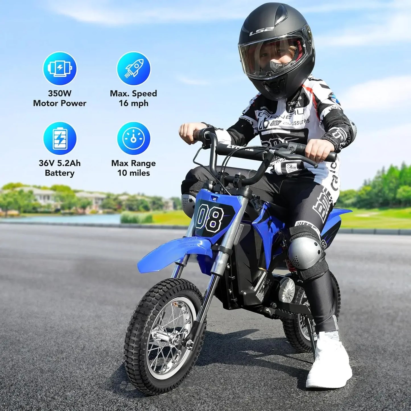 36V 350W Kids Electric Dirt Bike